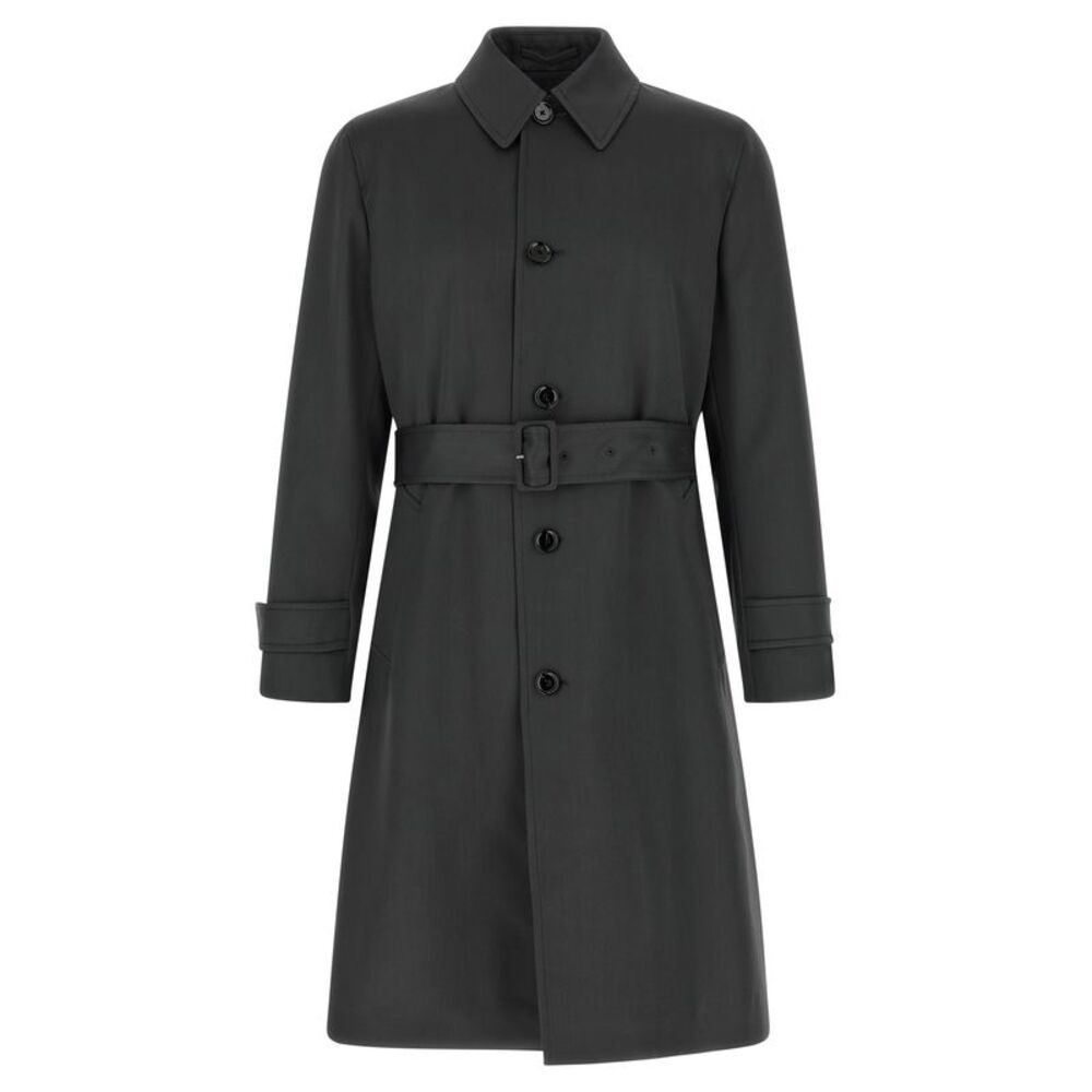 Lardini Men Virgin Wool Trench Coat